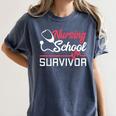 Graduation Shirt For Nurses Nursing School Survivor Tee Women's Comfort Colors T-Shirt Denim