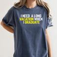 Graduation Student Grad School Class Senior Cute Women's Comfort Colors T-Shirt Denim