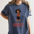 Graduation Woman Tshirt Black Melanin Masters Degree Women's Comfort Colors T-Shirt Denim