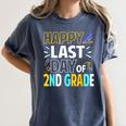 Happy Last Day Of 2nd Grade Shirt Cutie Graduation Women's Comfort Colors T-Shirt Denim