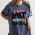Happy Last Day Of School Kids Teacher Student Graduation Women's Comfort Colors T-Shirt Denim