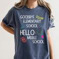 Hello Middle School Graduation Elementary School T-Shirt Women's Comfort Colors T-Shirt Denim