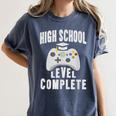 High School Graduation Shirt Gamer Graduation Women's Comfort Colors T-Shirt Denim