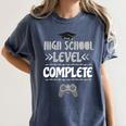 High School Graduation Shirt Video Gamer Graduation Women's Comfort Colors T-Shirt Denim