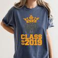 High School King Graduation Shirt Class Of 2019 Seniors Women's Comfort Colors T-Shirt Denim