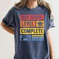 High School Level Complete Class Of 2024 Senior Graduation Women's Comfort Colors T-Shirt Denim