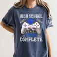 High School Level Complete Class Of 2025 Graduation Women's Comfort Colors T-Shirt Denim