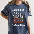 Homeland Security Degree Graduation Film Clapper Women's Comfort Colors T-Shirt Denim