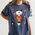Horse Nurse RN ER Nursing School Graduation Women's Comfort Colors T-Shirt Denim
