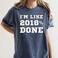 I'm Like 2018 Done Class Of 2018 Graduation T-Shirt Women's Comfort Colors T-Shirt Denim
