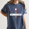 And I'm Done Rocket Graduation Retro Look Women's Comfort Colors T-Shirt Denim