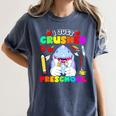 I Just Crushed Preschool Pre-K Preschoolers Graduation Women's Comfort Colors T-Shirt Denim