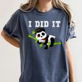 I Did It Kawaii Panda With Graduation Cap Diploma Women's Comfort Colors T-Shirt Denim