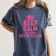 Keep Calm I'm An Esthetician Graduation Esthetician Premium Women's Comfort Colors T-Shirt Denim
