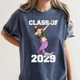 Kids Class Of 2029 Shirt Graduation Dabbing Mermaid Shirt Women's Comfort Colors T-Shirt Denim