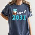 Kids Class Of 2031 Graduation Year T-Shirt Back To School Women's Comfort Colors T-Shirt Denim
