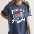 Kids I Crushed 2nd Grade Monster Truck School Graduation Women's Comfort Colors T-Shirt Denim