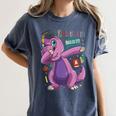 Kids Dabbing T Rex Graduation Kindergarten Class Of 2019 Women's Comfort Colors T-Shirt Denim