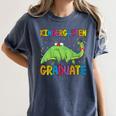 Kids Kindergarten Graduate Dinosaur Kindergarten Graduation Women's Comfort Colors T-Shirt Denim