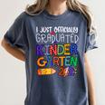 Kids Kindergarten Graduation Class Of 2021 Shirt I Just Graduated Women's Comfort Colors T-Shirt Denim
