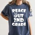 Kids Peace Out 2ND Grade For Graduation Women's Comfort Colors T-Shirt Denim