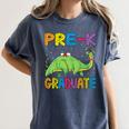 Kids Pre-K Graduate Brontosaurus Dino Pre Kindergarten Graduation Women's Comfort Colors T-Shirt Denim