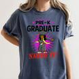 Kids Pre K Graduation Flossing Girl Nailed It Graduate Girls Women's Comfort Colors T-Shirt Denim