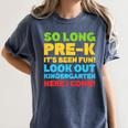 Kids So Long PRE-K It's Been Fun Shirt Boy Girl Graduation Women's Comfort Colors T-Shirt Denim
