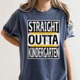 Kids Straight Outta Kindergarten Graduation Women's Comfort Colors T-Shirt Denim