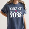 Kindergarten Class Of 2038 First Day School Graduation Girls Women's Comfort Colors T-Shirt Denim