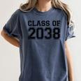 Kindergarten Class Of 2038 First Day School Graduation Women's Comfort Colors T-Shirt Denim