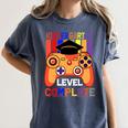 Kindergarten Graduation Level Complete Gamer Graduation Kids Women's Comfort Colors T-Shirt Denim