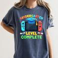 Kindergarten Level Complete Graduation Class 2025 Gamer Boys Women's Comfort Colors T-Shirt Denim