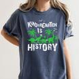 Kindergarten Is History Dinosaur Graduation Women's Comfort Colors T-Shirt Denim