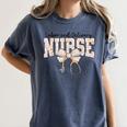 Labor And Delivery Nurse Stethoscope Coquette Bow Graduation Women's Comfort Colors T-Shirt Denim