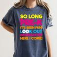 Last Day Pre-K Kindergarten Here I Come Graduation T-Shirt Women's Comfort Colors T-Shirt Denim