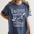 Last Day Of School 5th Grade 2018 Graduation Shirt Tee Women's Comfort Colors T-Shirt Denim