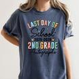 Last Day Of School Autograph 2nd Grade Graduation Boys Girls Women's Comfort Colors T-Shirt Denim