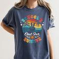Last Day Of School Groovy Graduation School's Out For Summer Women's Comfort Colors T-Shirt Denim