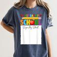 Last Day Of School Sign My Shirt Autograph Graduation Women's Comfort Colors T-Shirt Denim