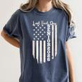 Last First Day Senior 2026 USA Flag Graduation Class Of 2026 Women's Comfort Colors T-Shirt Denim