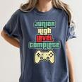 Level Complete Jr High School Graduation Grad Slogan T Shirt Women's Comfort Colors T-Shirt Denim