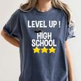 Level Up High School 8th Grade Graduation T-Shirt Women's Comfort Colors T-Shirt Denim
