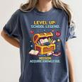 Level Up School Legend Video Game Pixel Art Graduation Women's Comfort Colors T-Shirt Denim
