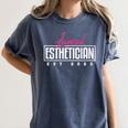 Licensed Esthetician 2023 Graduation Women's Comfort Colors T-Shirt Denim