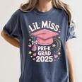 Little Miss Pre-K Grad 2025 Preschool Graduation Girls Kids Women's Comfort Colors T-Shirt Denim