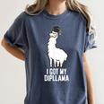 LLama Graduation I Got My Dipllama Cute Llama Women's Comfort Colors T-Shirt Denim