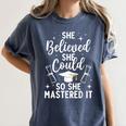 Masters Degree Graduation Art For Women Girl Masters Degree Women's Comfort Colors T-Shirt Denim