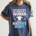 Masters Degree Graduation Art For Women Girls Masters Degree Women's Comfort Colors T-Shirt Denim