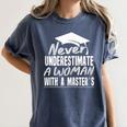 Master's Graduation Shirt For Women With Masters Degree Women's Comfort Colors T-Shirt Denim